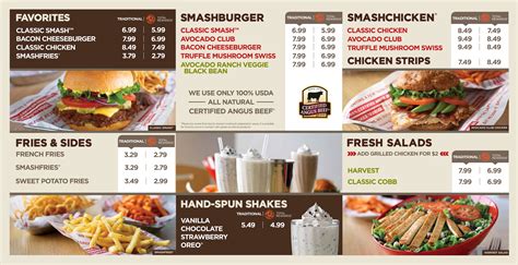 Smash Burger Prices